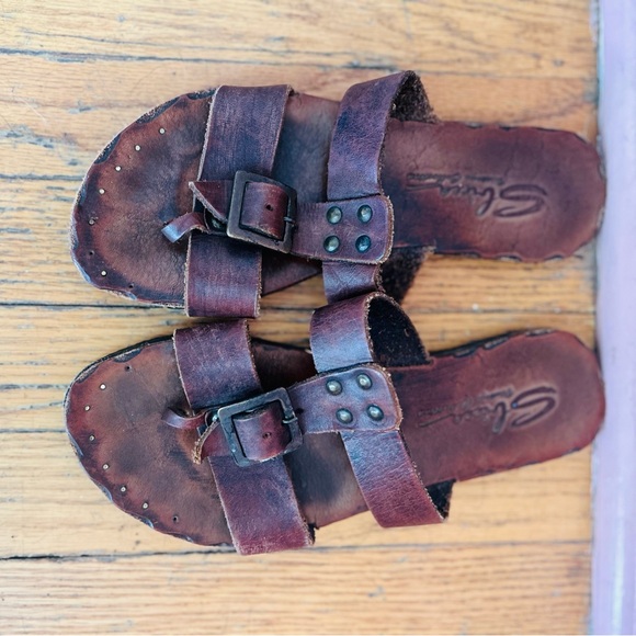 Sbicca Brown Boho Leather Sandals - Picture 1 of 3